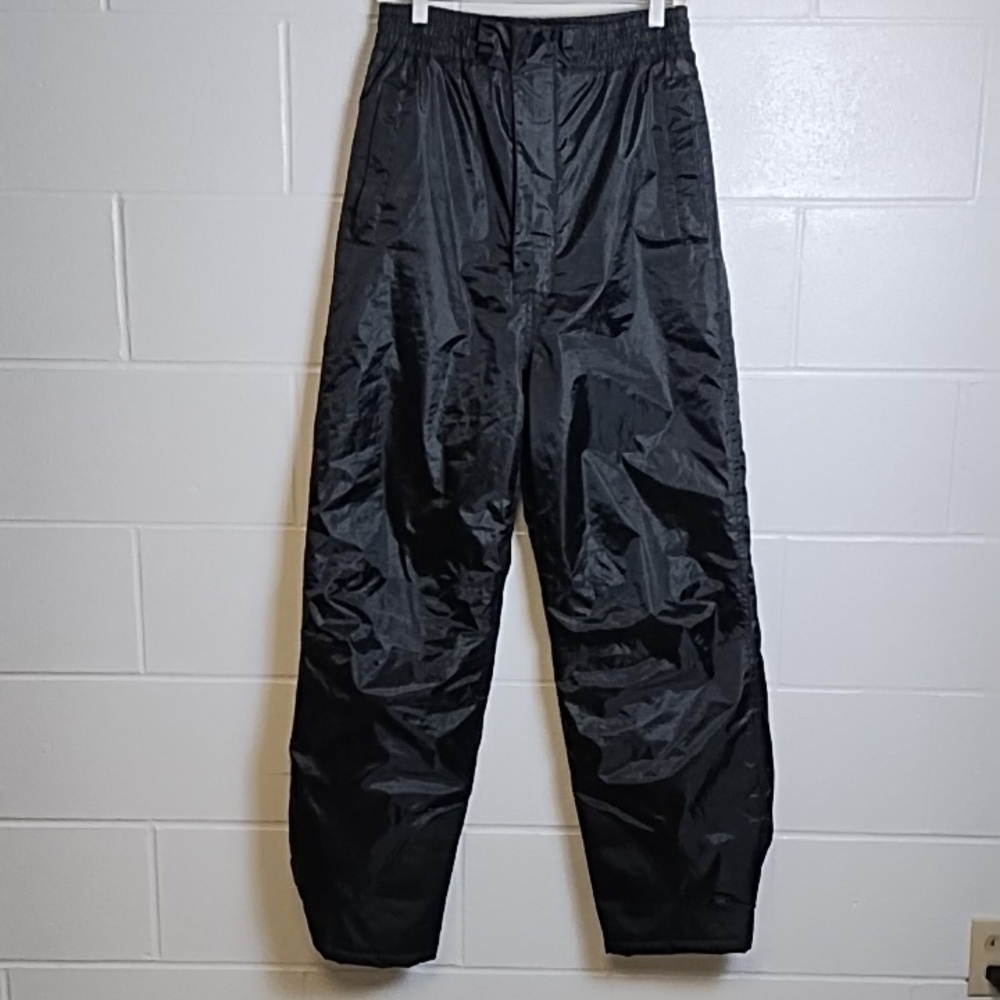 Sandy River Snowmobile Snow Pants Black Quilted Lining Pockets Zip Fly Med